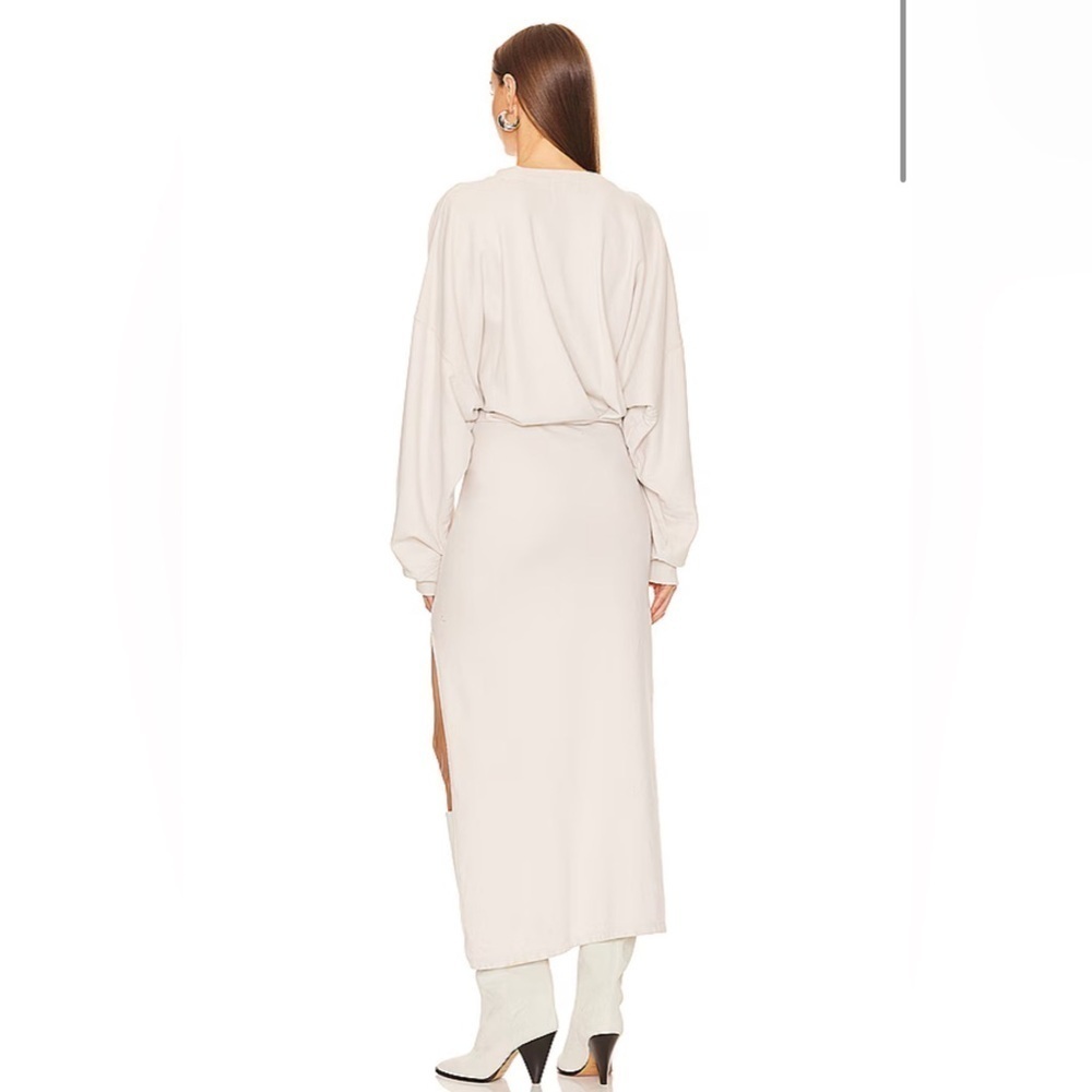 MARANT ÉTOILE Mafalda Salomon Long Sleeve Cotton Fleece Midi Dress 38 NWT 550$ - Picture 4 of 14